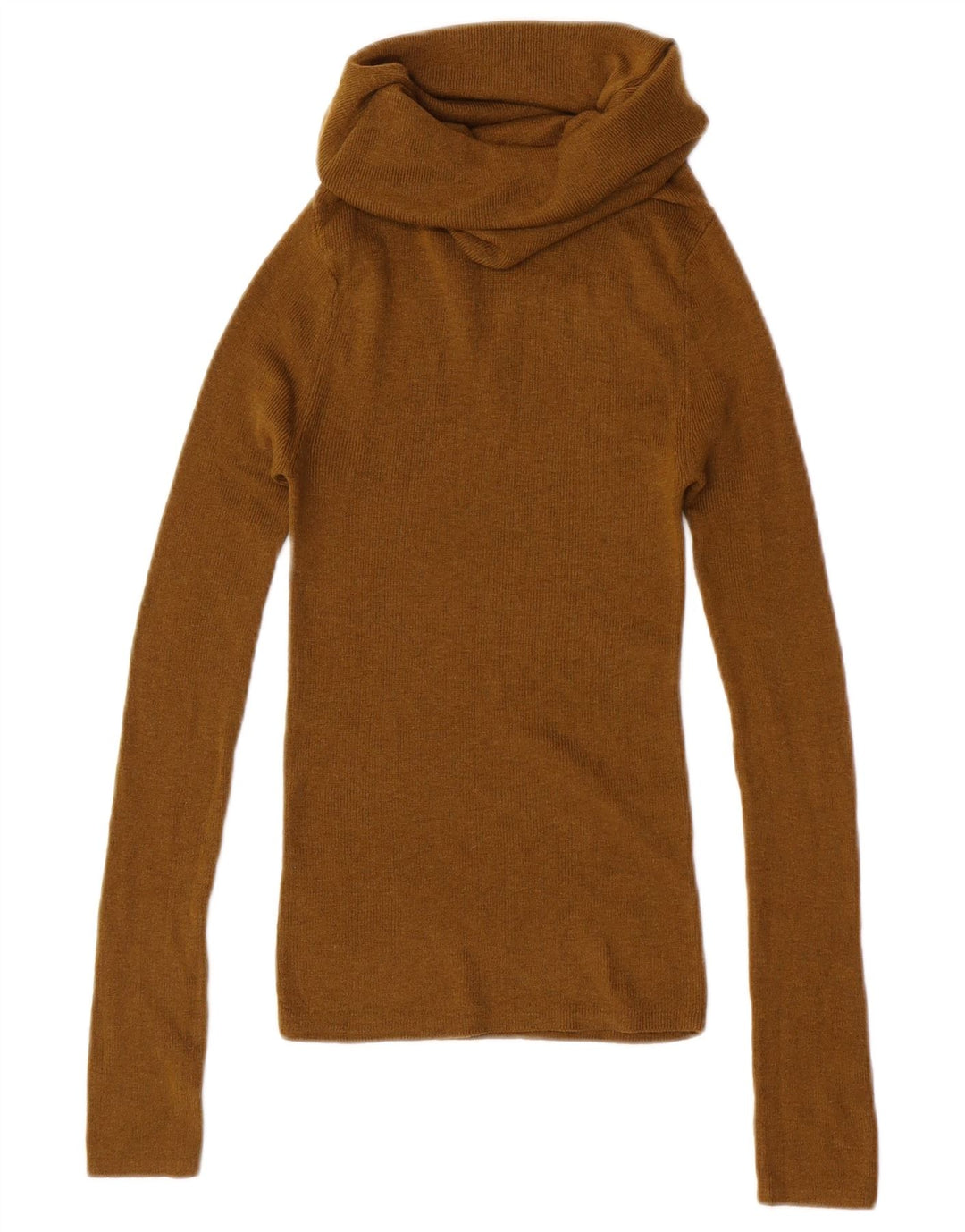 Zara Damen-Pullover mit Rollkragen, UK 4, XS, Khaki, Polyester