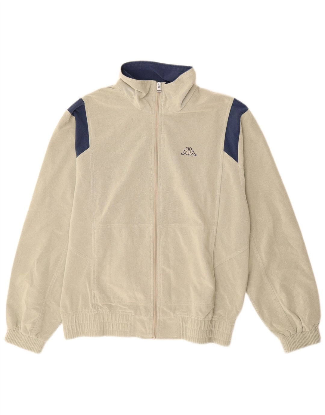 KAPPA Herren-Trainingsanzug-Oberteil, Jacke, klein, Beige, Farbblock-Polyester