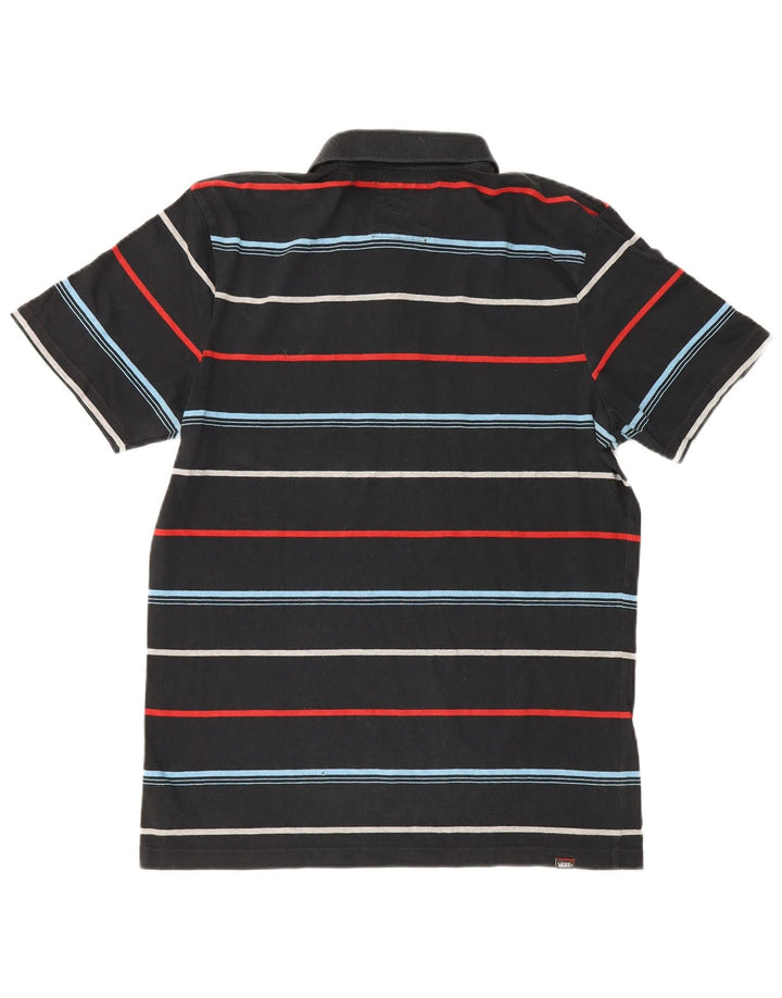 Vans Herren-Poloshirt, groß, schwarz gestreift, Baumwolle