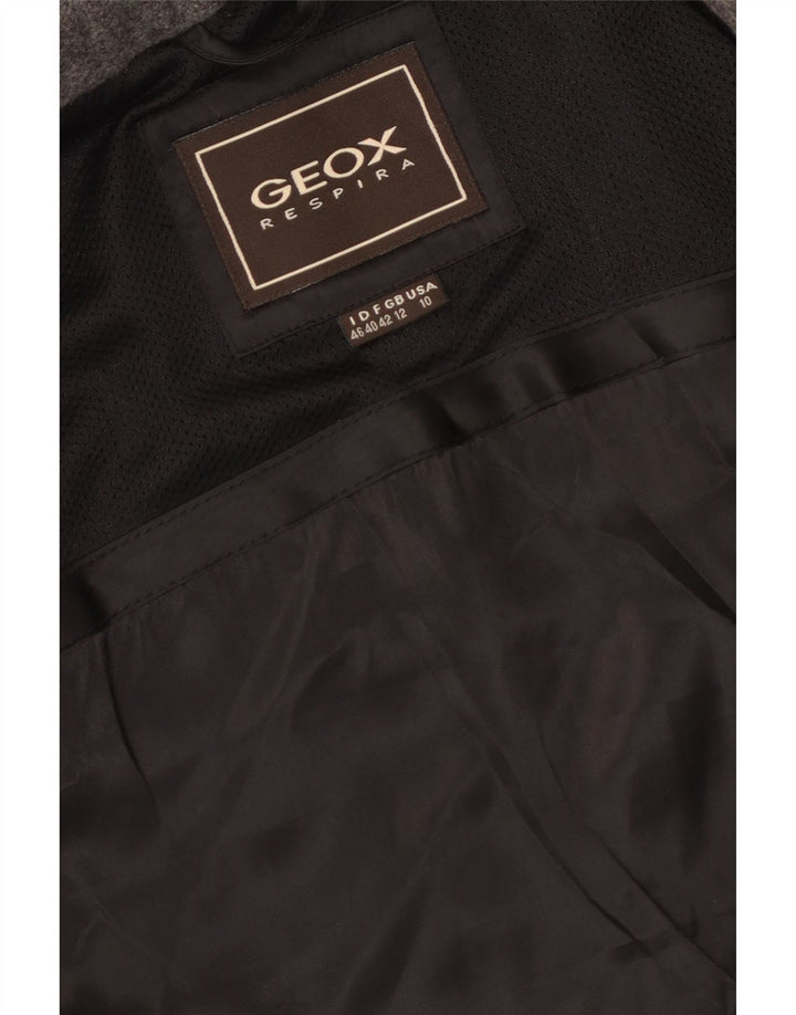 GEOX Damen Respira Pea Coat UK 12 Mittelgrau