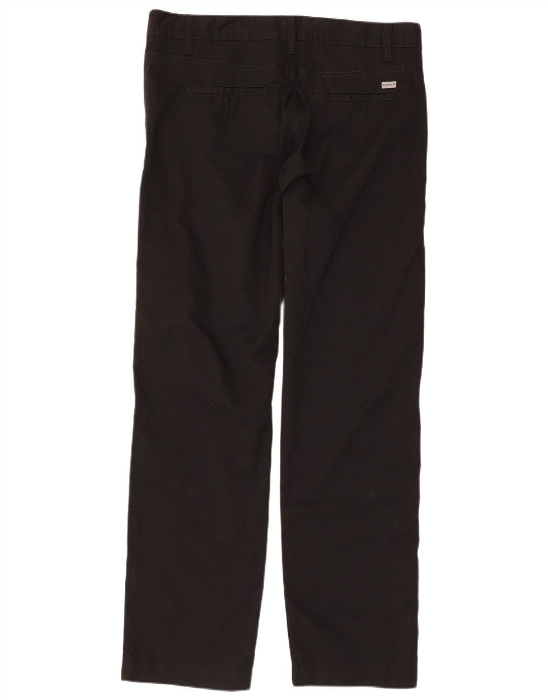 CARHARTT Herren gerade Chinohose W34 L32 schwarze Baumwolle