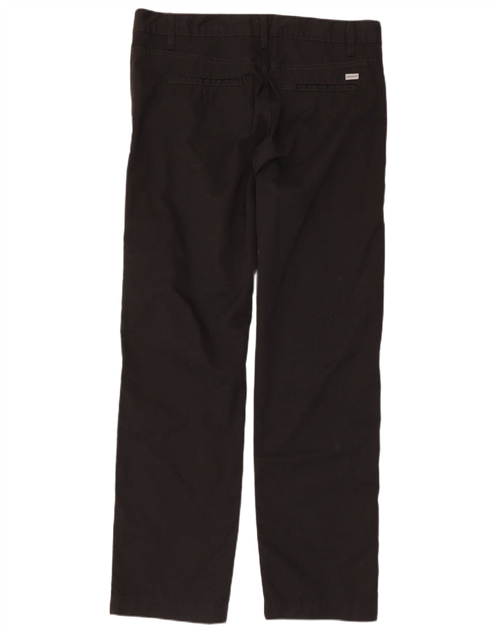 CARHARTT Herren gerade Chinohose W34 L32 schwarze Baumwolle