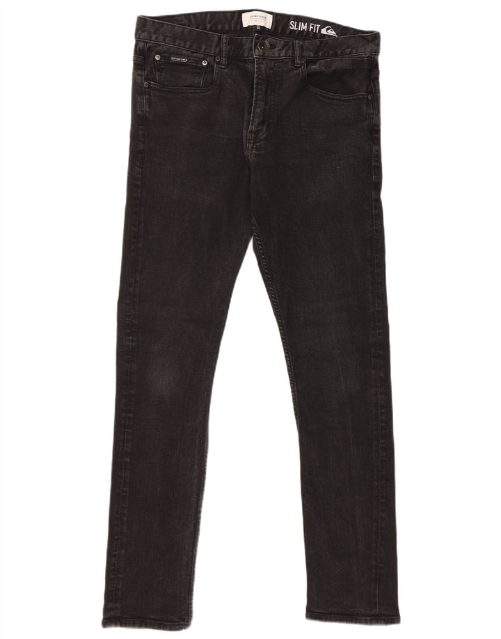 Quiksilver Slim-Jeans für Herren, W32, L32, schwarze Baumwolle