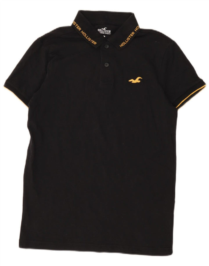 Hollister Herren-Poloshirt, Größe S, schwarze Baumwolle