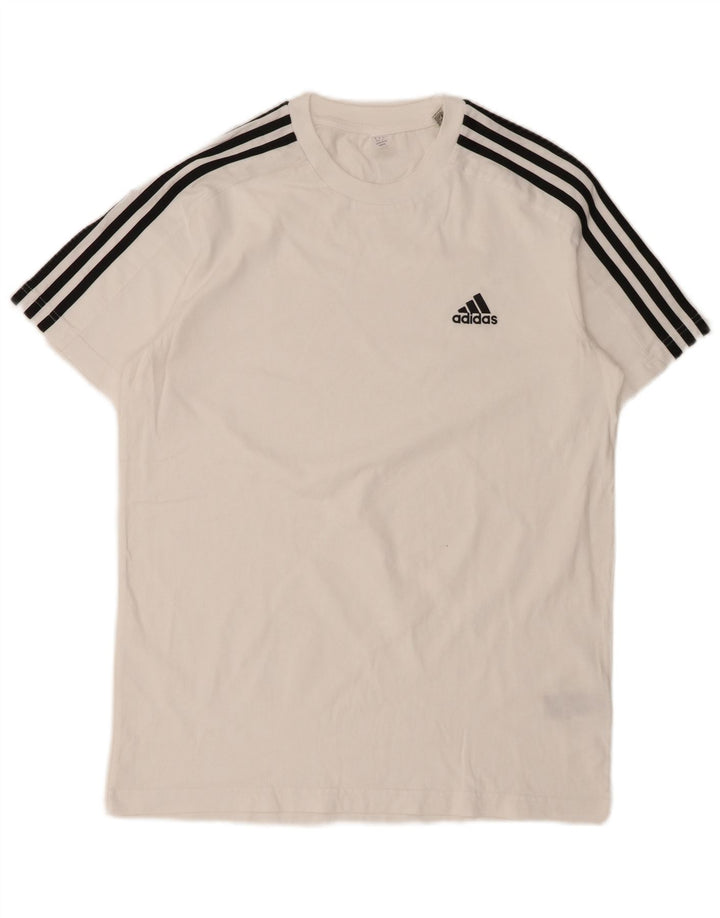 ADIDAS Mens T-Shirt Top Medium White Cotton