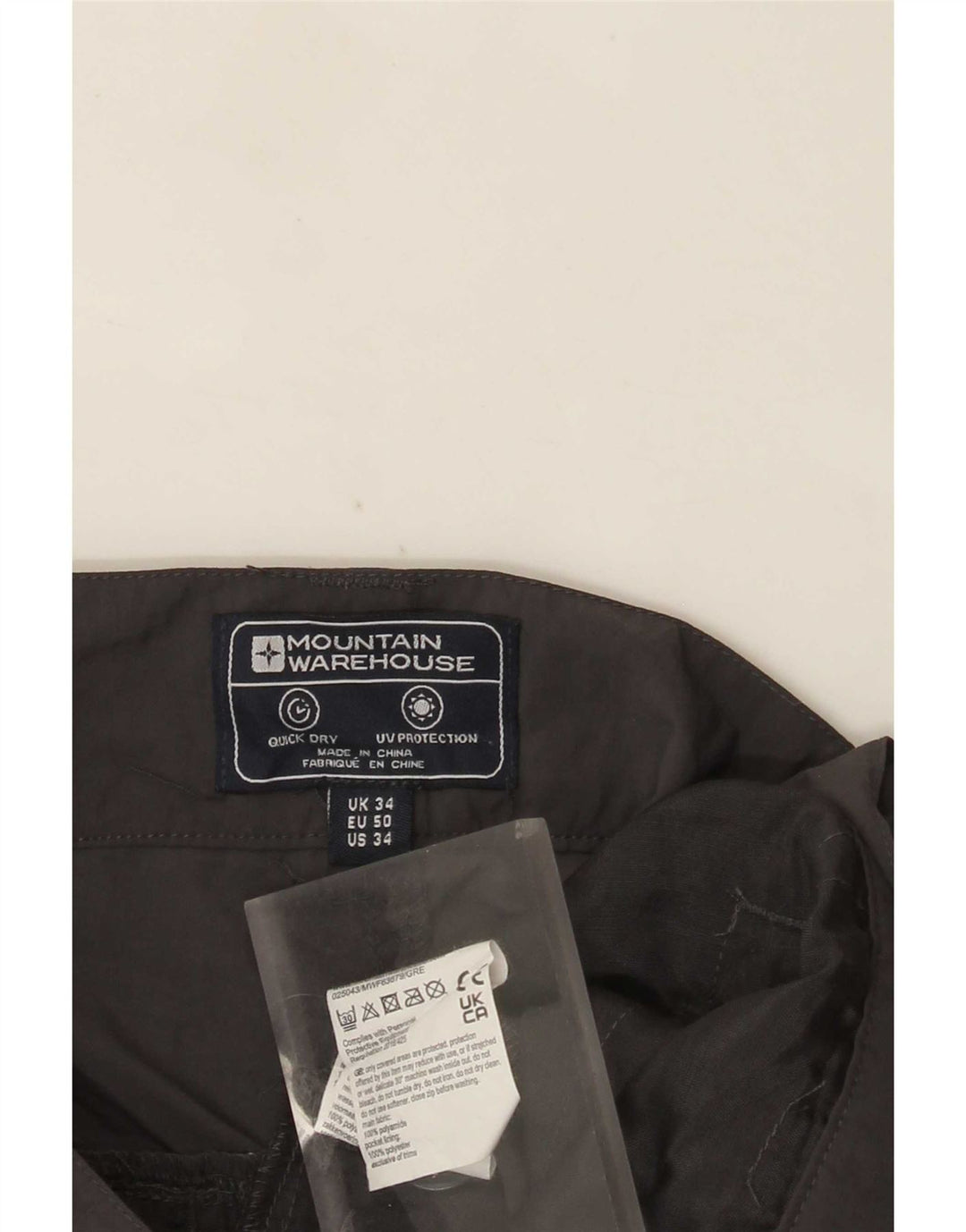 Mountain Warehouse Herren-Cargoshorts, W34, Größe L, Grau, Polyamid