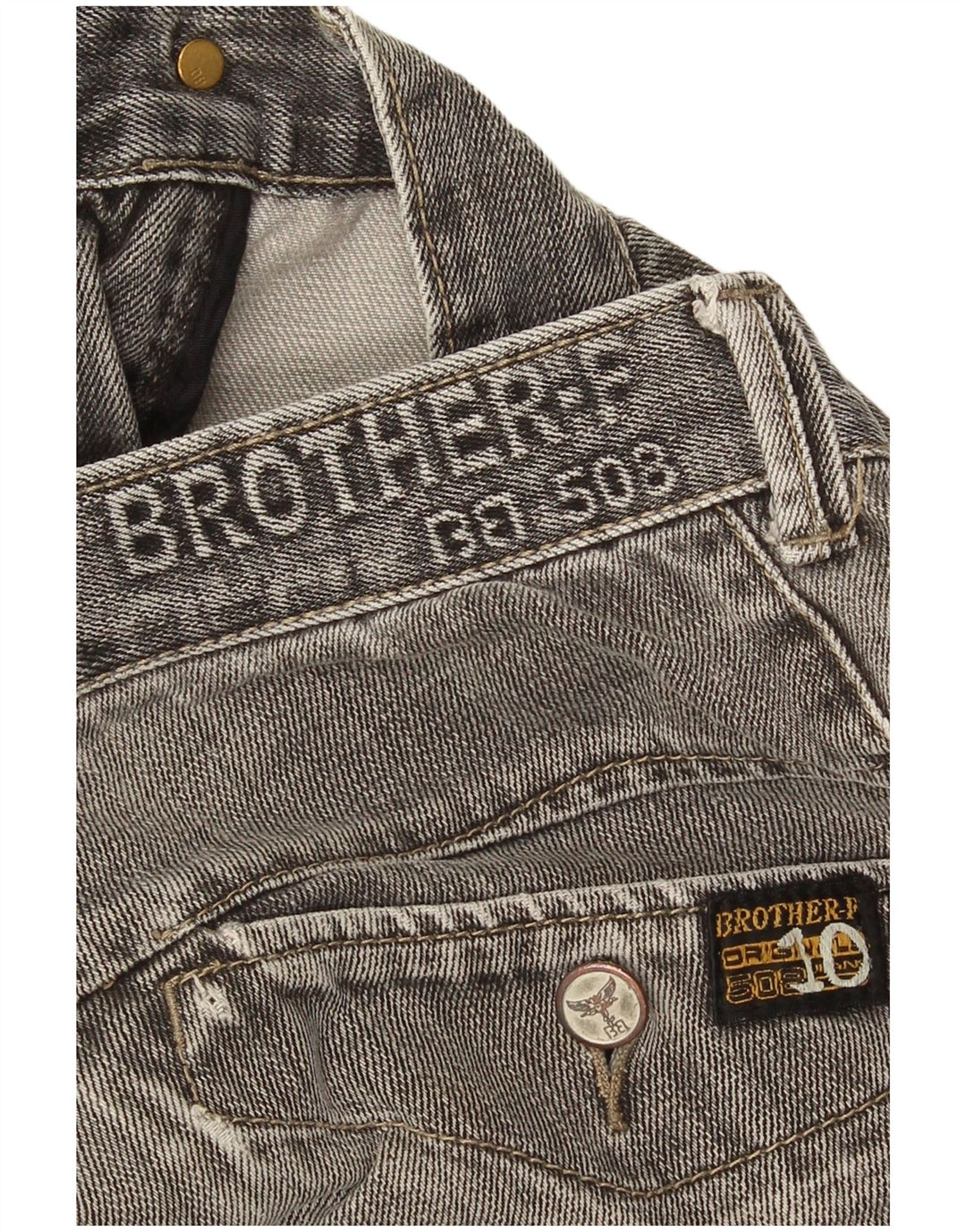 Vintage Herren Straight Jeans W36 L34 Graue Baumwolle