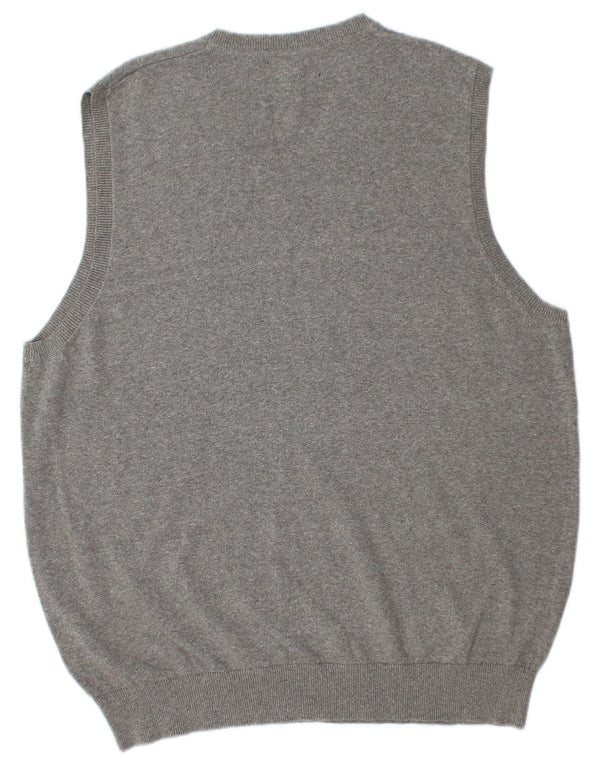 Marks & Spencer Herren Weste Tank Top XL Grau Baumwolle