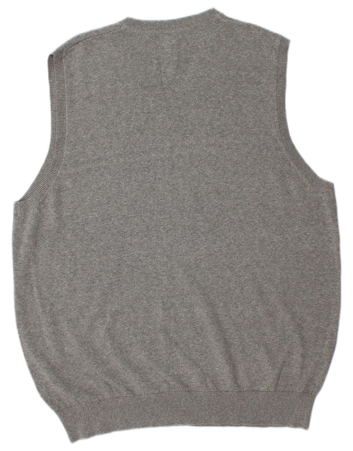 Marks & Spencer Herren Weste Tank Top XL Grau Baumwolle