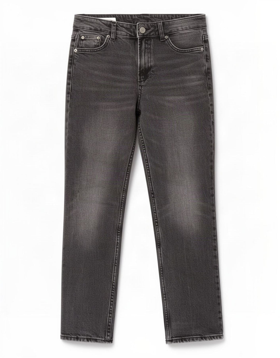 Zara Damen Straight Jeans EU 34 2XS W24 L28 Grau