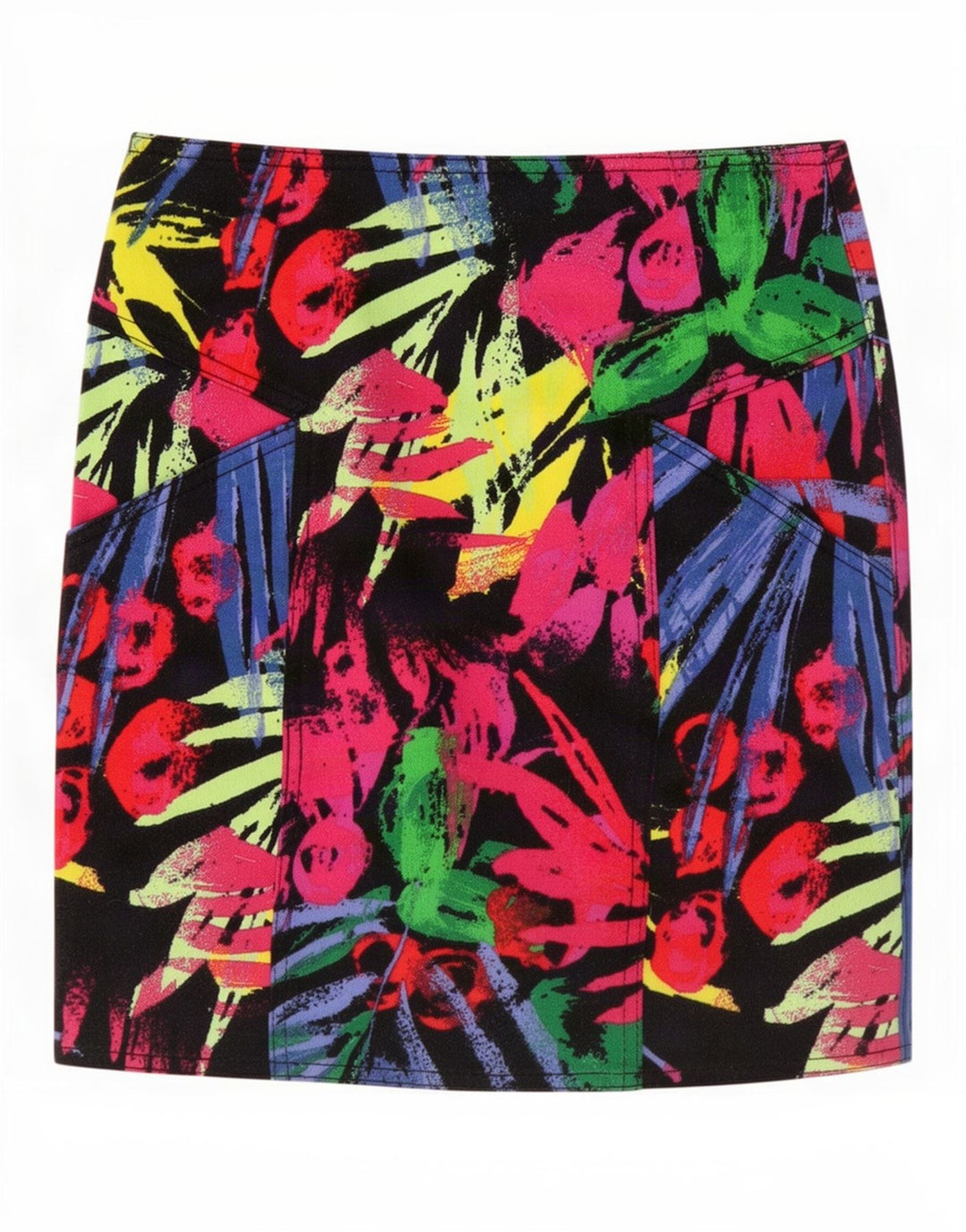 Topshop Damen-Minirock mit abstraktem Muster, Gr. 10, Größe S, W27, mehrfarbig