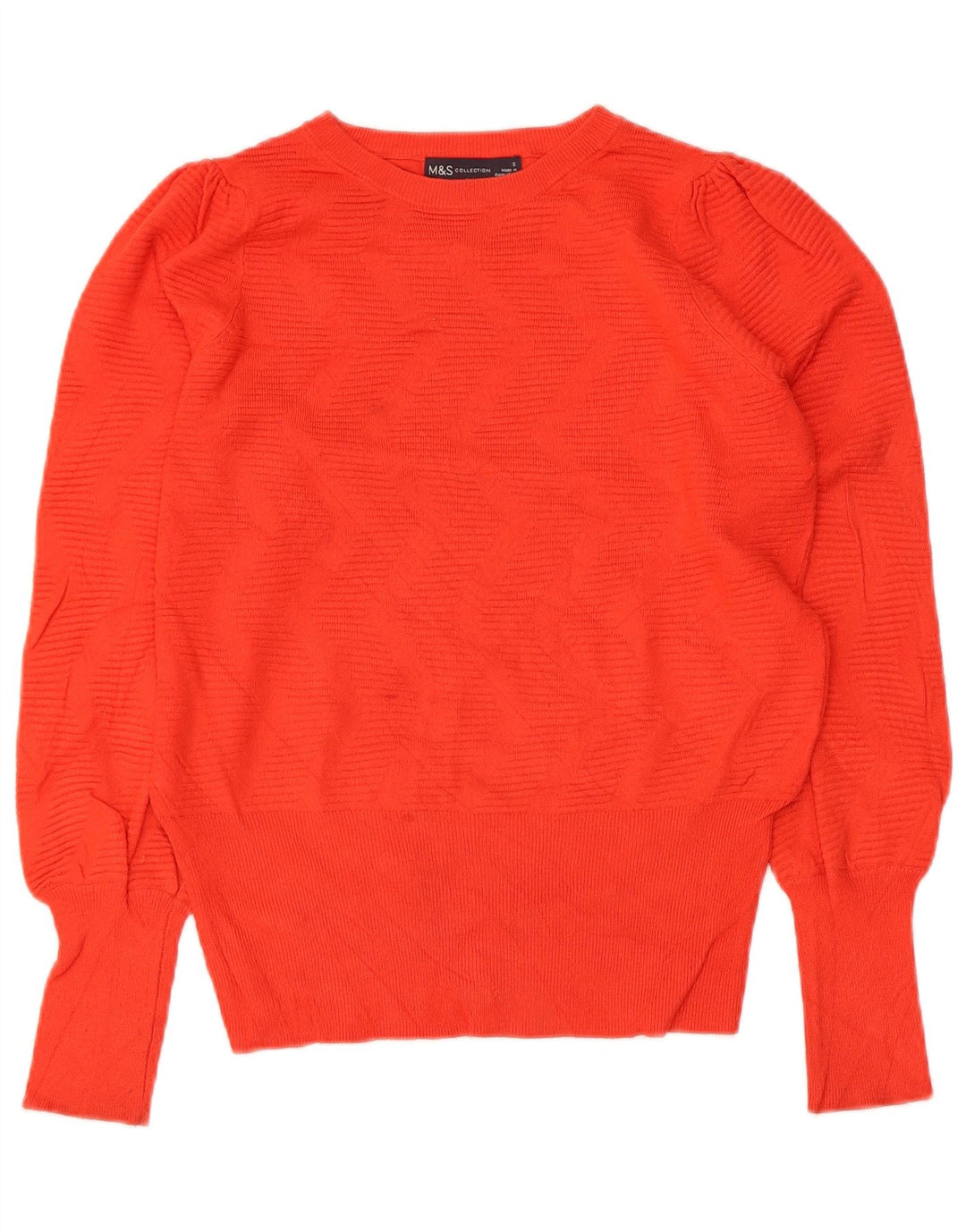 Marks & Spencer Damen-Pullover mit U-Boot-Ausschnitt, UK 10, Größe S, rote Viskose