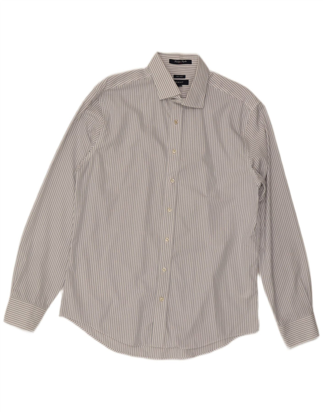 Gant Herren NON - IRON Hemd XL weiß gestreift aus Baumwolle
