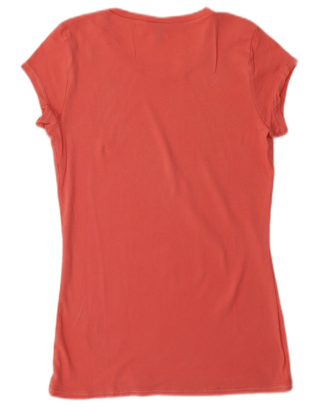 Benetton Damen T-Shirt Top UK 12 Mittelrosa Baumwolle