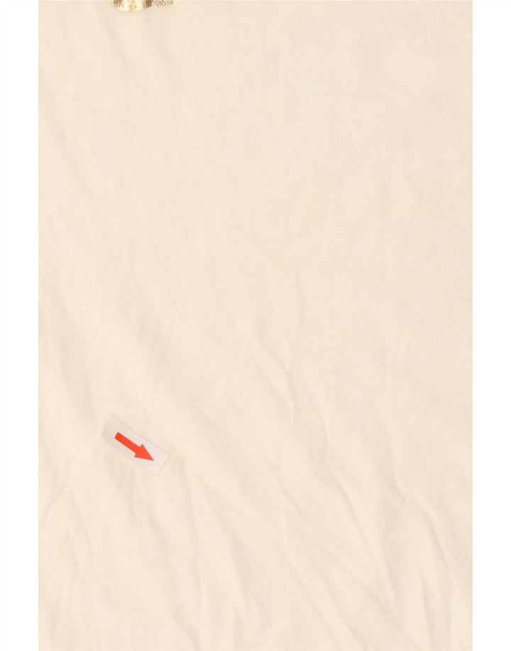 Adidas Damen Graphic T-Shirt Top UK 14 Mittelweiße Baumwolle