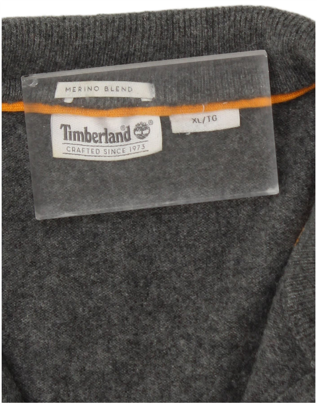 Timberland Herren-Pullover mit Reißverschluss, XL, graue Merinowolle
