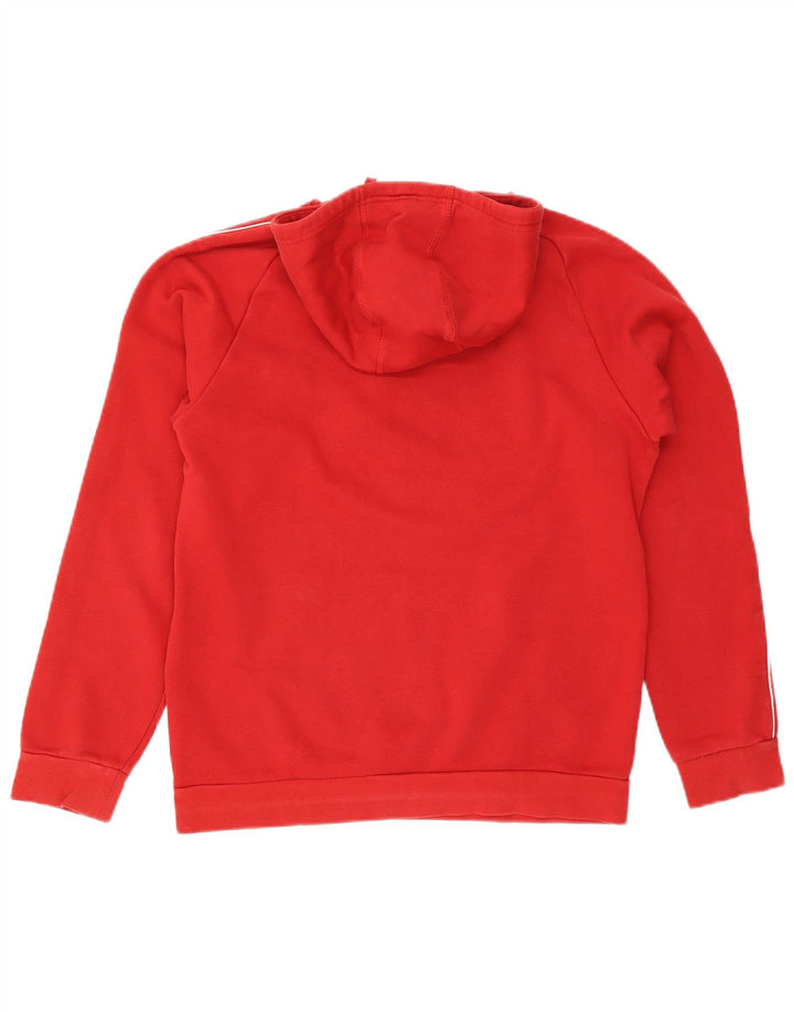 Adidas Herren Kapuzenpullover aus mittelroter Baumwolle