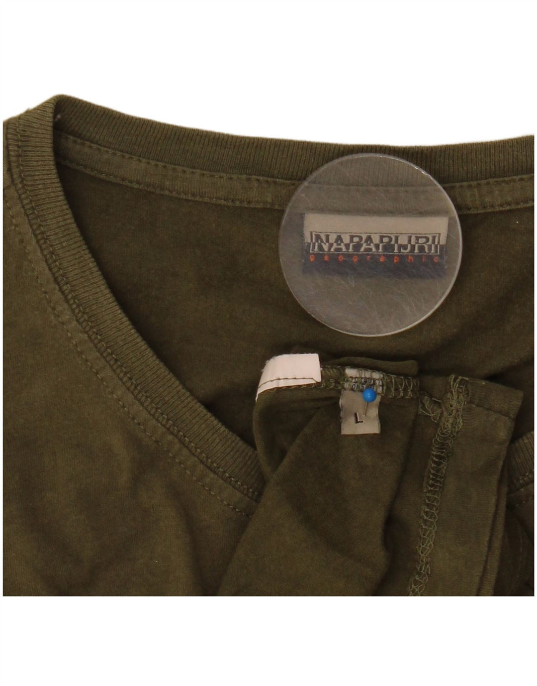 Napapijri Herren-T-Shirt mit Grafik, Größe L, Khaki