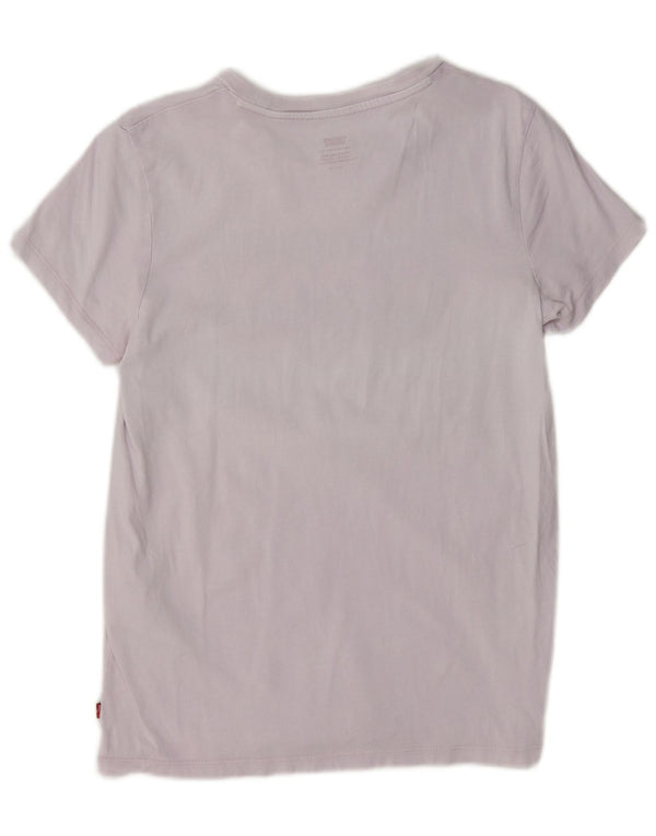 Levi's Womens Graphic T-Shirt Top UK 10 Small Purple Cotton