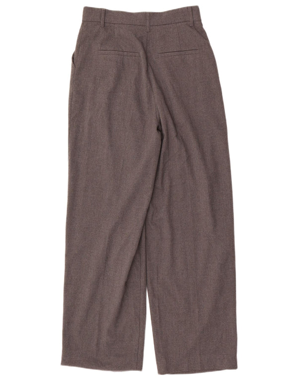 Zara Damen-Chinohose mit hoher Taille und Pegged, Größe S, W26, L29, Grau, Polyester