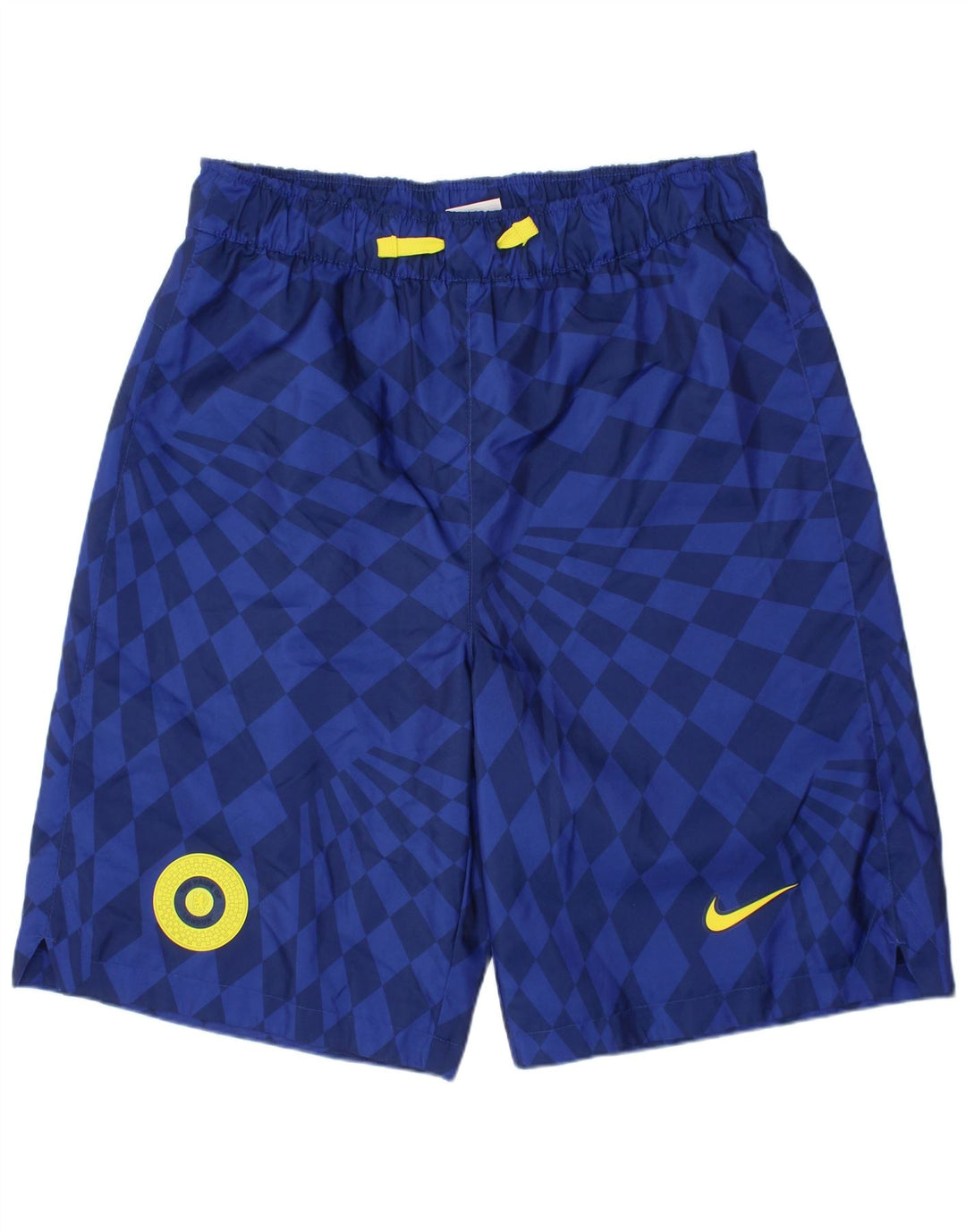 NIKE Grafik-Sportshorts für Jungen, 13–14 Jahre, XL, blau, geometrisch, Polyester