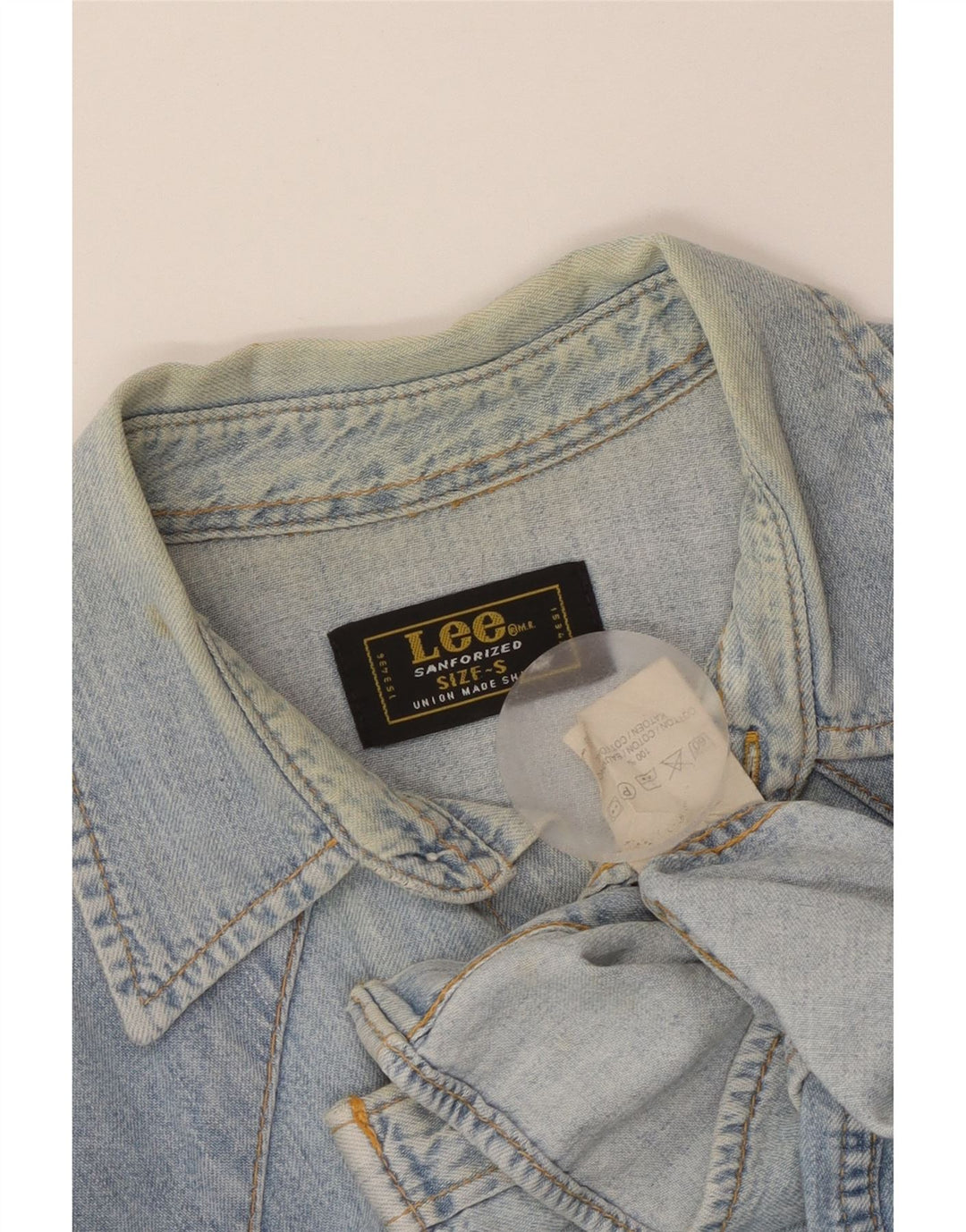 Lee Herren-Jeanshemd, klein, aus blauer Baumwolle