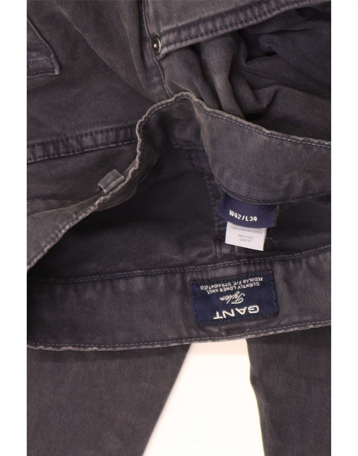 Gant Herren Straight Jeans W42 L28 Marineblaue Baumwolle