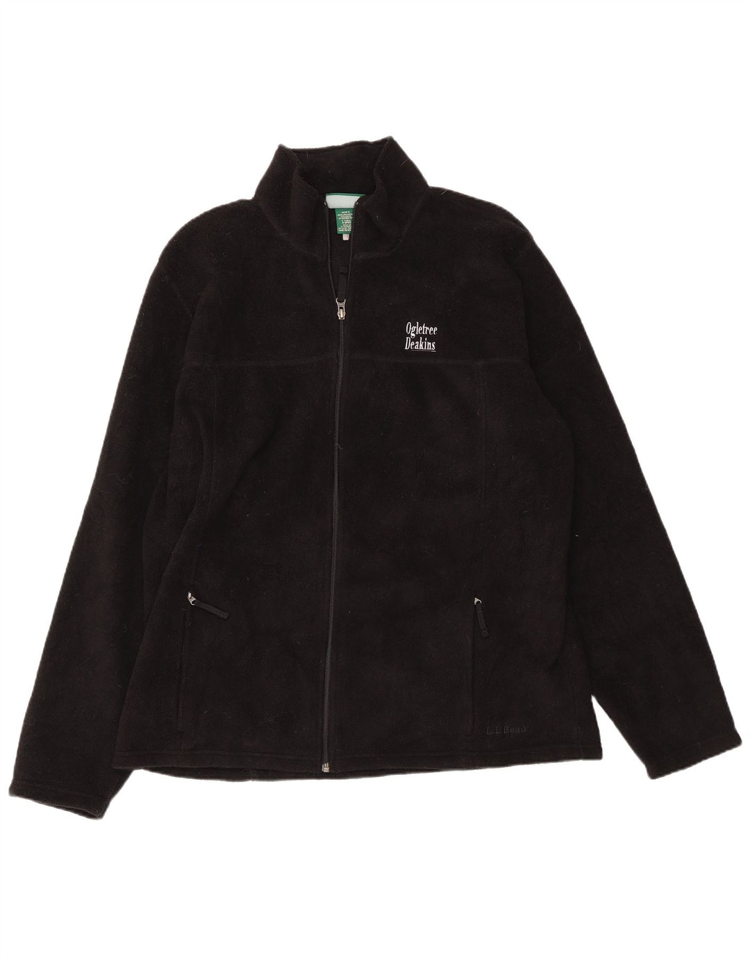L.L.BEAN Mens Tall Fleece Jacket UK 40 Large Black Polyester