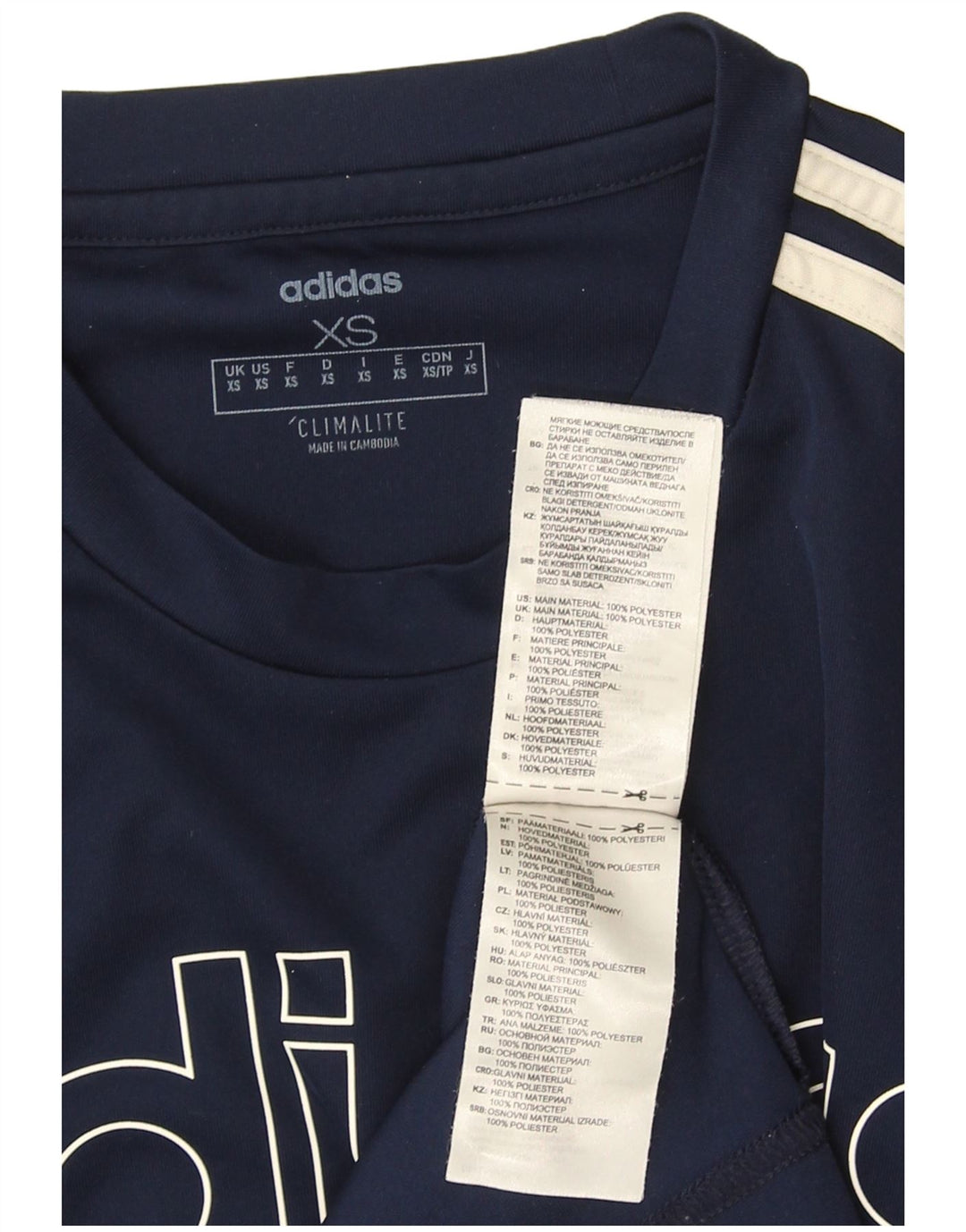 Adidas Herren Climalite Graphic T-Shirt Top XS Marineblau Polyester