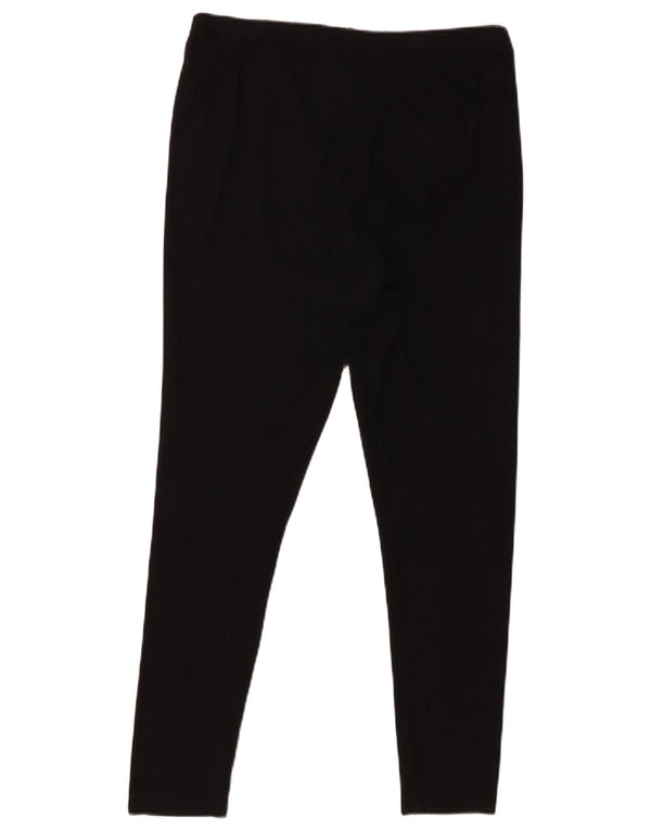 Topshop Damen Crop Leggings UK 16 Large Schwarz Viskose