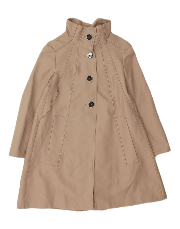 ZARA Womens Overcoat UK 6 XS Beige Cotton Vintage Zara and Second-Hand Zara from Messina Hembry 