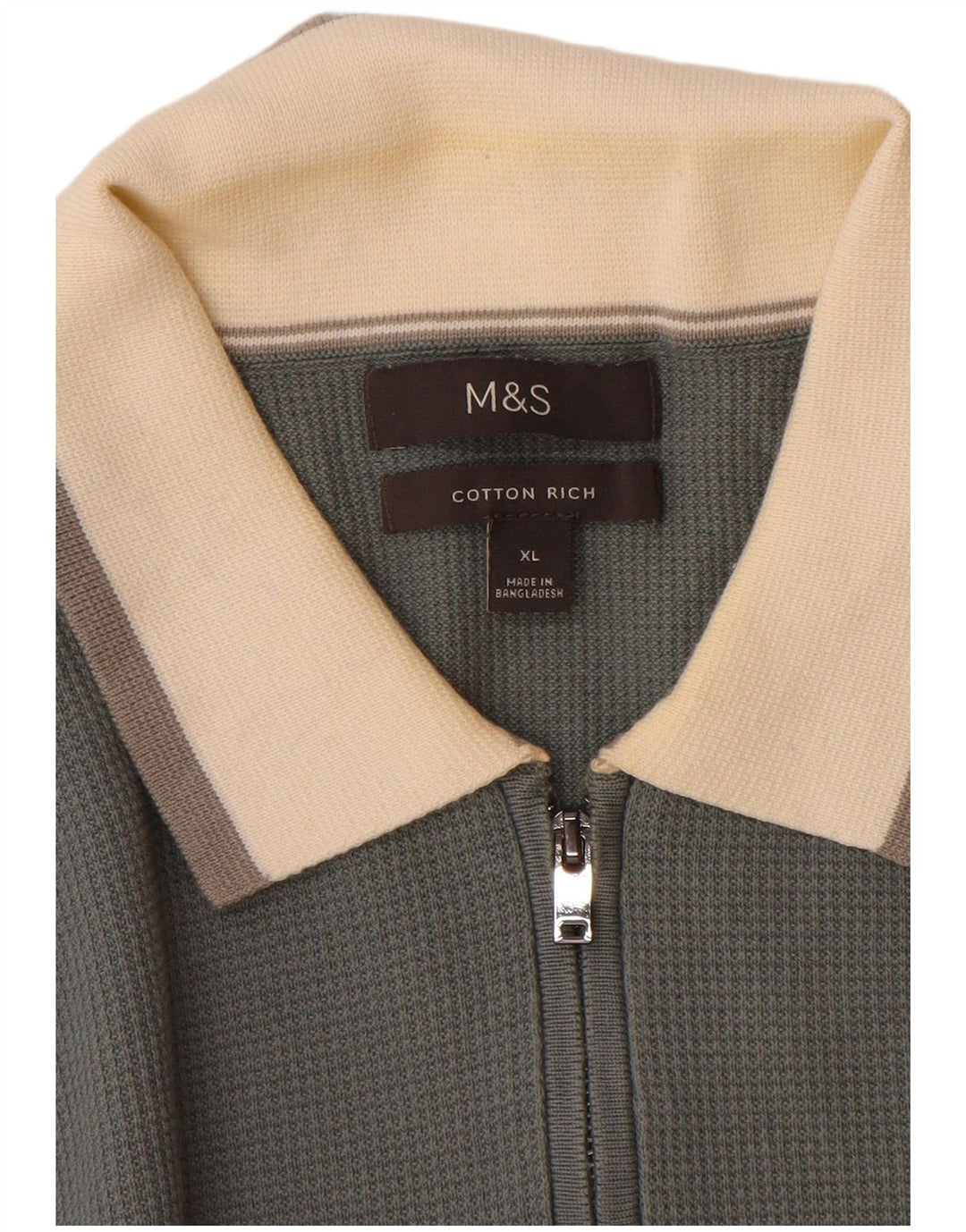 Marks & Spencer Herren-Pullover mit Rollkragen, XL, Grau, Farbblock