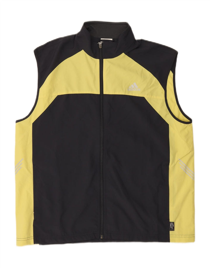 Adidas Climashell-Trainingsanzug für Herren, Jacke, Größe L, Schwarz, Farbblock
