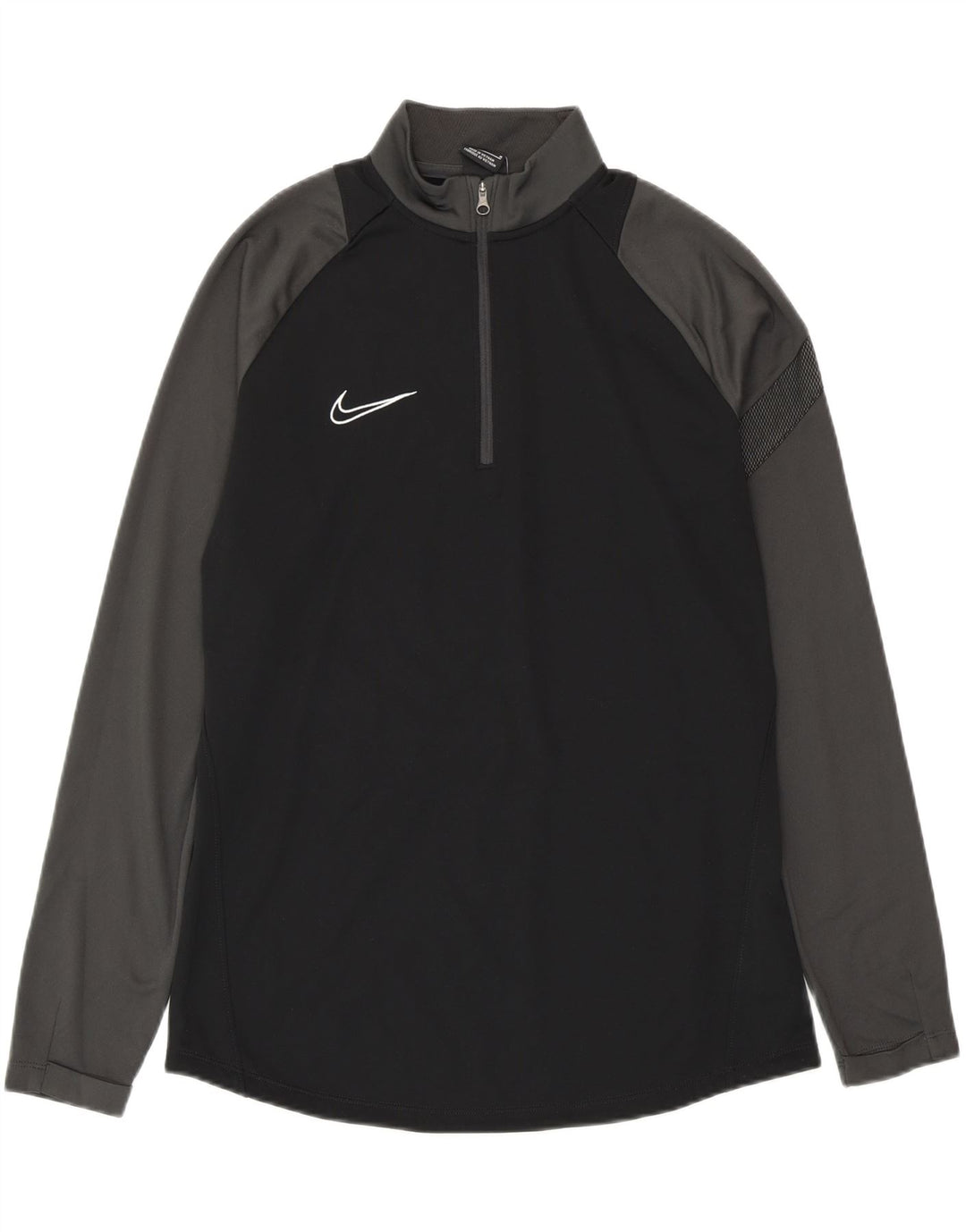 NIKE Herren Dri Fit Pullover-Trainingsanzugoberteil mit Reißverschluss, Mittelschwarz, Farbblock