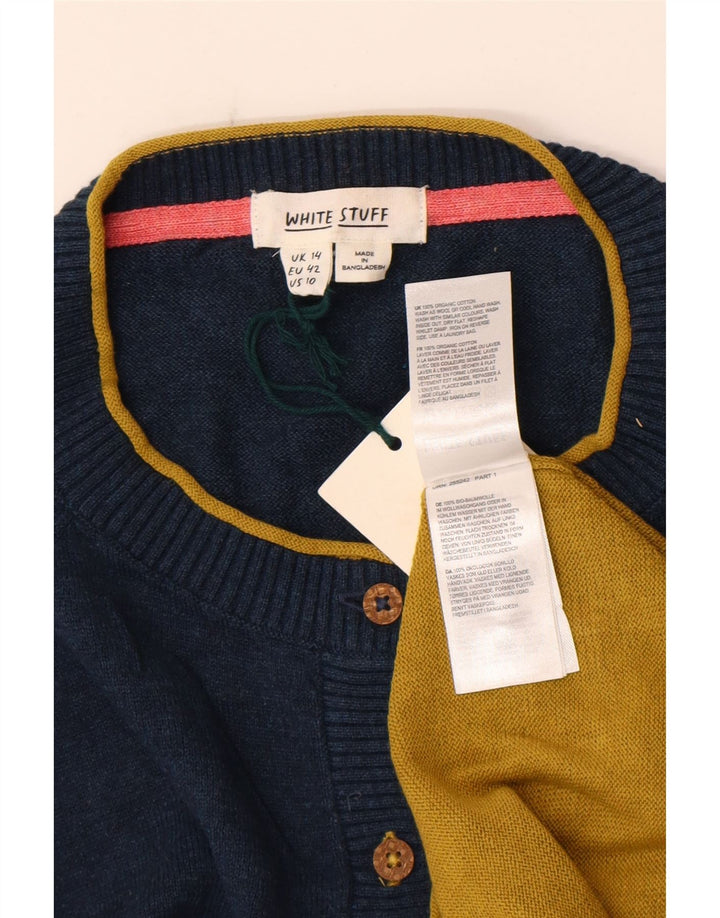 White Stuff Damen-Cardigan-Pullover, Gr. 44, groß, mehrfarbig, Farbblock