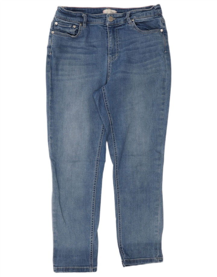 Joules Damen-Cropped-Jeans UK 12 Medium W30 L25 Blaue Baumwolle