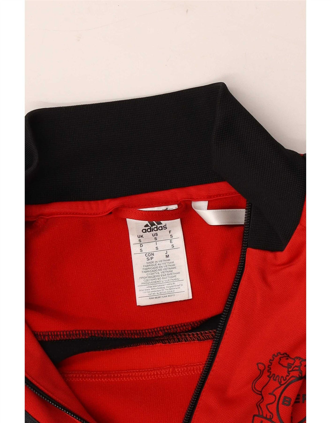 Adidas Bayer Leverkusen Herren-Trainingsanzug, Oberteil, Jacke, Größe S, Rot, Farbblock