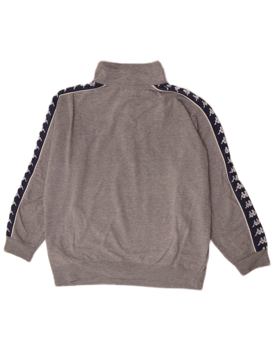 Kappa Damen Grafik-Sweatshirt-Pullover UK 14 Mittelgrauer Farbblock