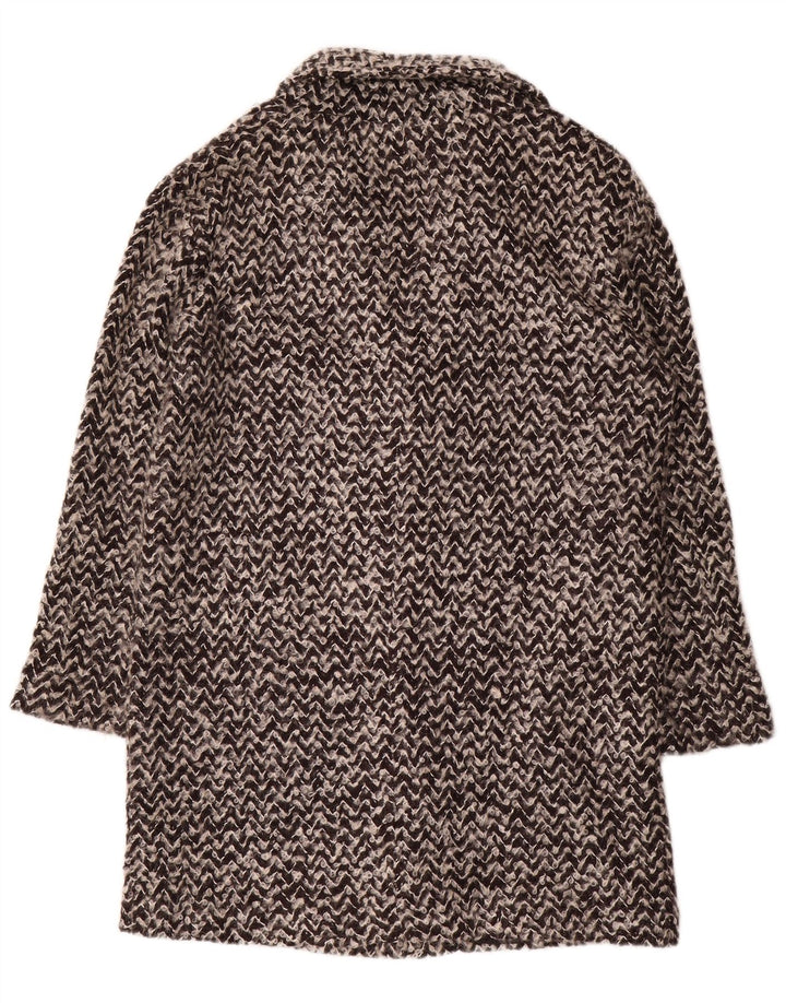 Phase Eight Damen Übergroßer Mantel UK 12 Mittelschwarzes Chevron-Acryl