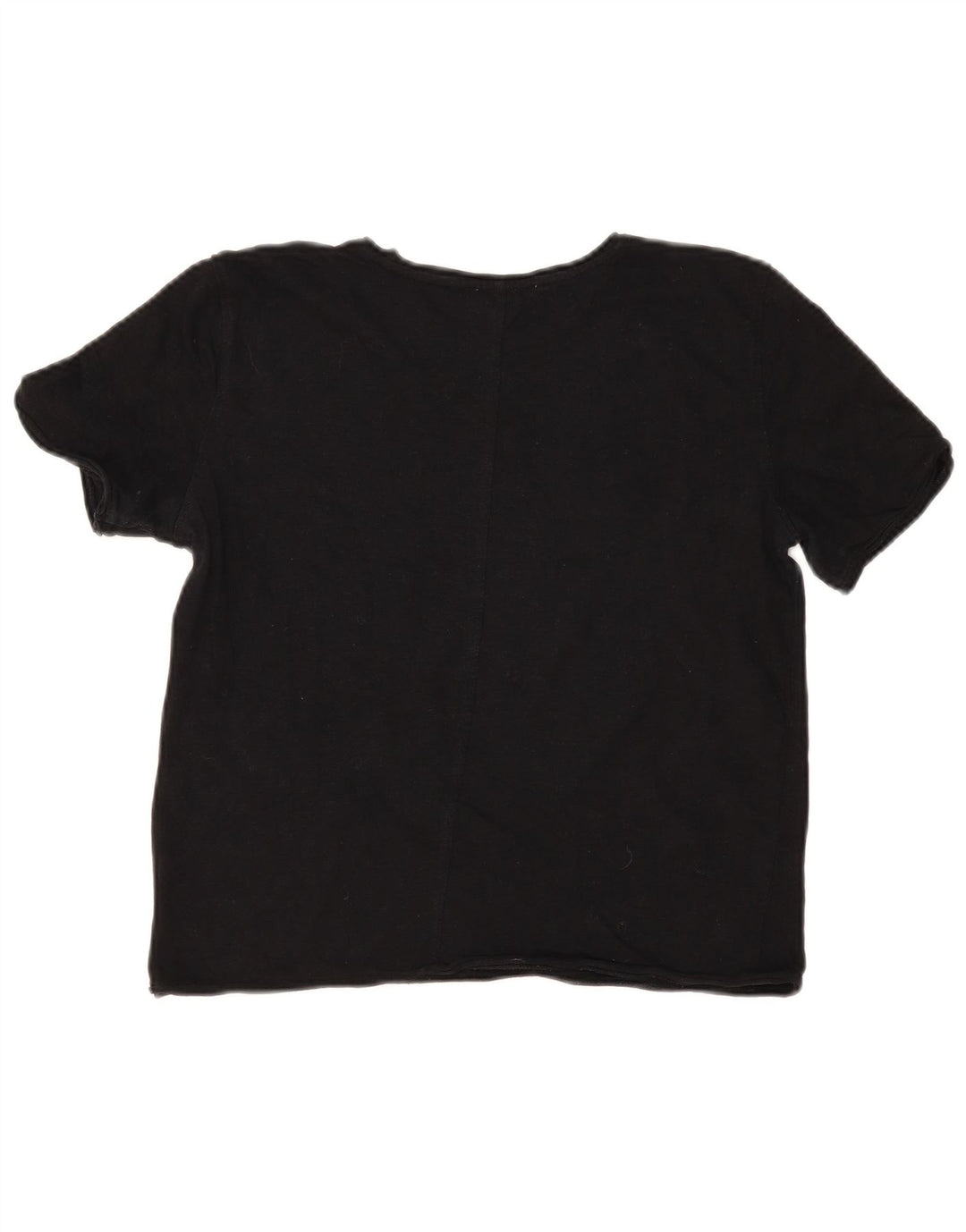 Zara Damen T-Shirt Top UK 12 Medium Schwarz