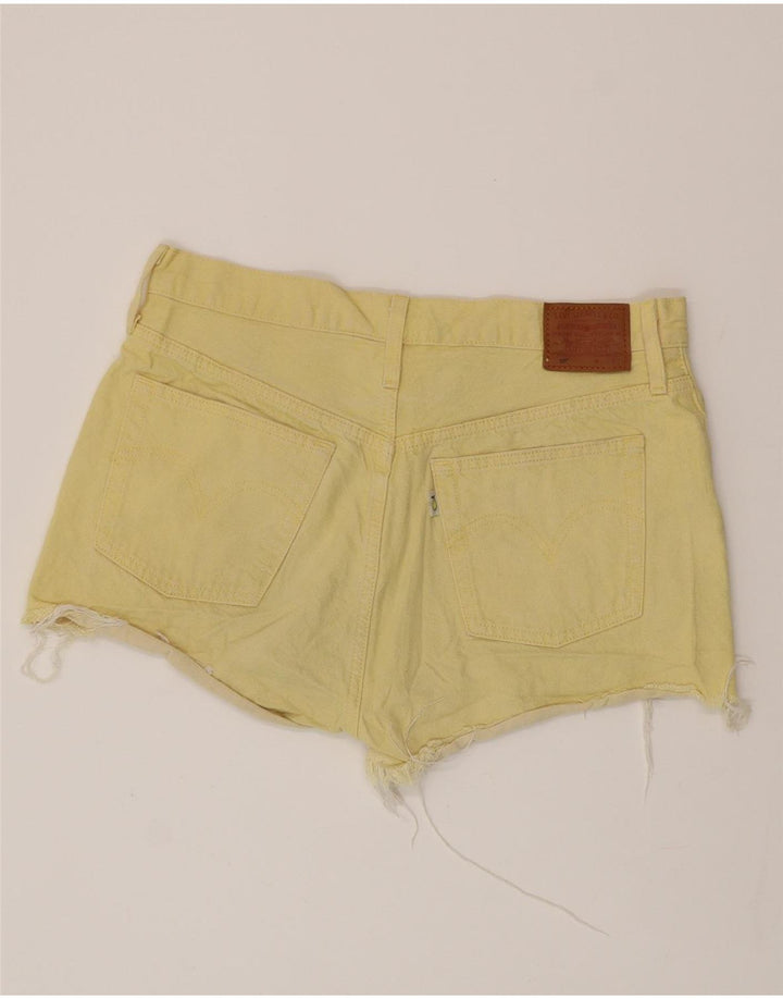 LEVI'S Damen 501 Jeansshorts W32 Große gelbe Baumwolle