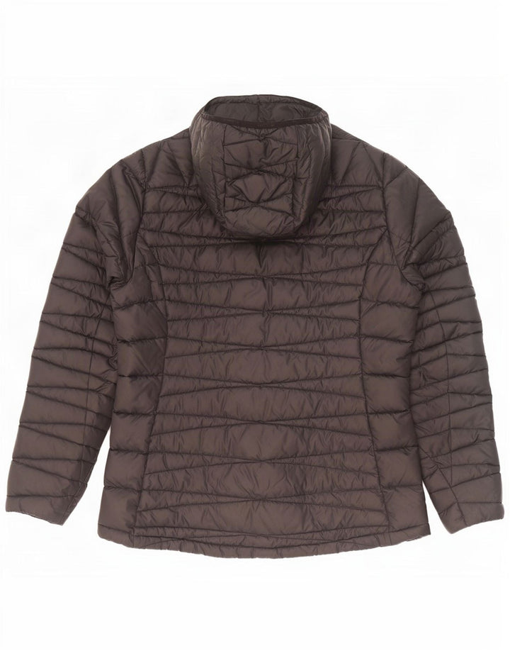 Mammut Womens Hooded Wattierte Jacke UK 16 Large Schwarz