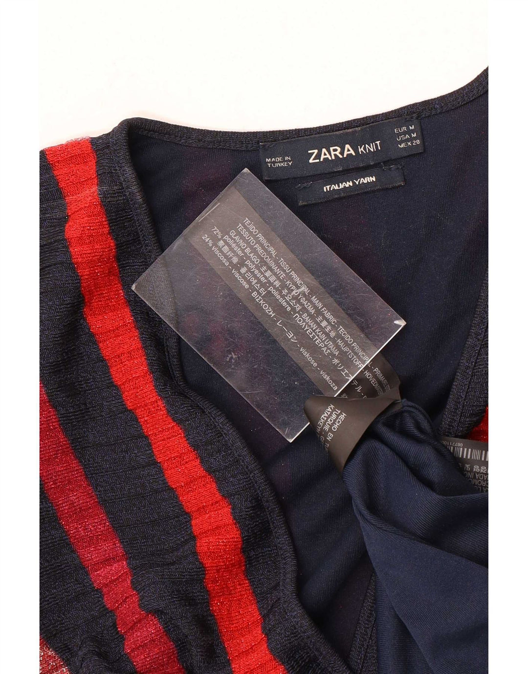 Zara Damen ärmelloses Maxikleid UK 12 Medium Mehrfarbig gestreift