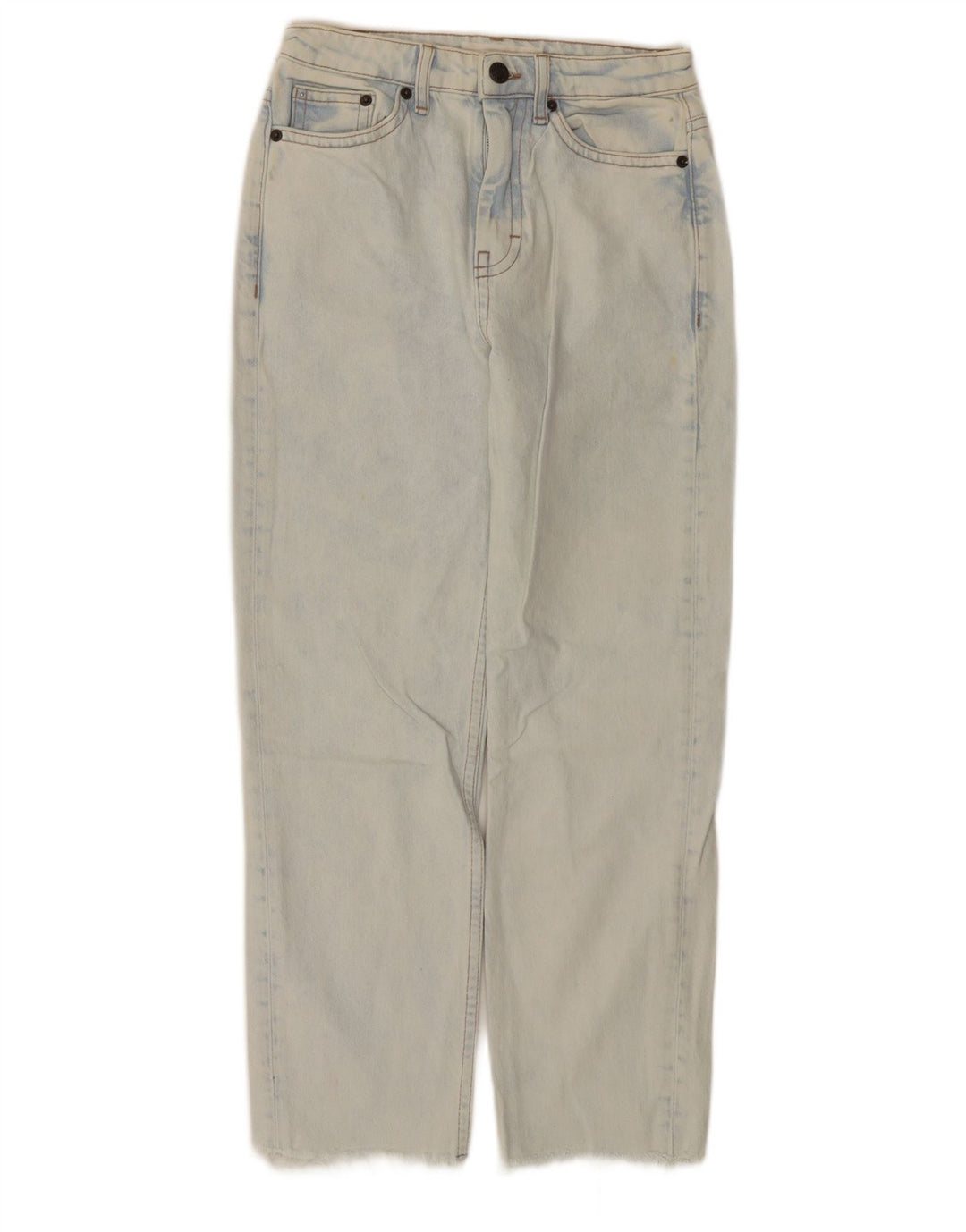 Topshop Damen Straight Jeans W25 L25 Blaue Baumwolle