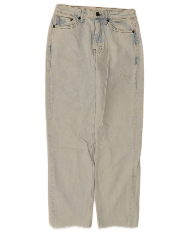 Topshop Damen Straight Jeans W25 L25 Blaue Baumwolle