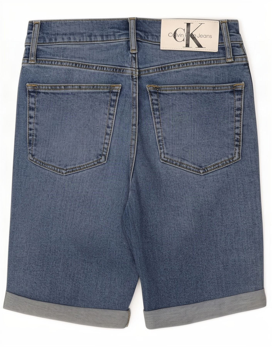 Calvin Klein Herren Jeansshorts W28 Small Blaue Baumwolle