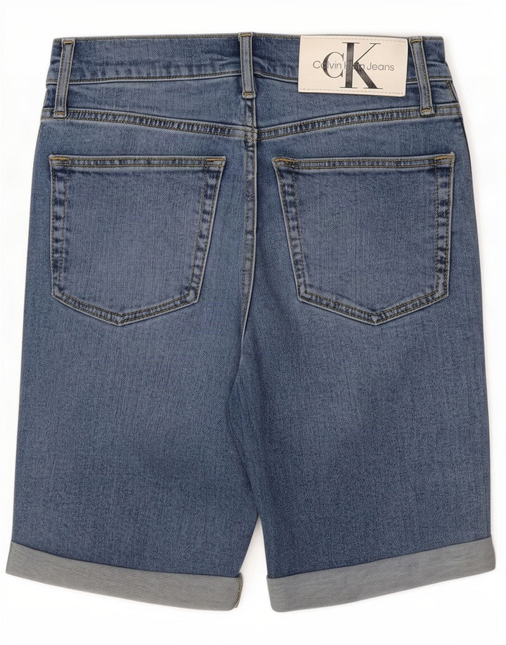 Calvin Klein Herren Jeansshorts W28 Small Blaue Baumwolle
