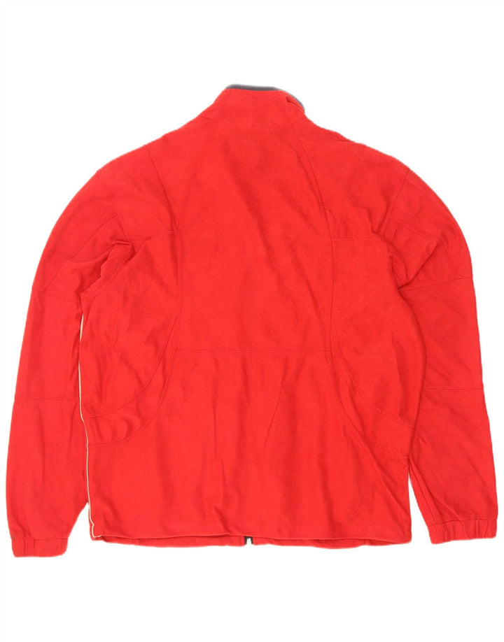 Brugi Herren-Trainingsanzug-Oberteil, Mittelrotes Farbblock-Polyester