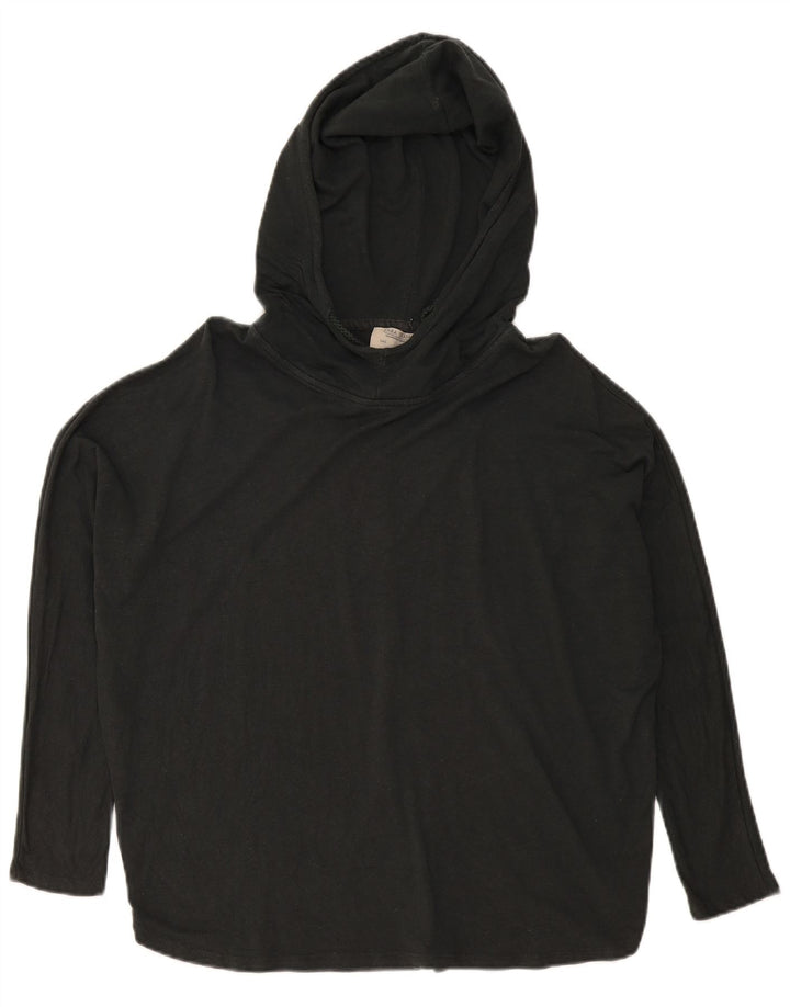 Zara Damen-Oberteil mit Kapuze, übergroß, langärmlig, UK 10, Größe S, Schwarz