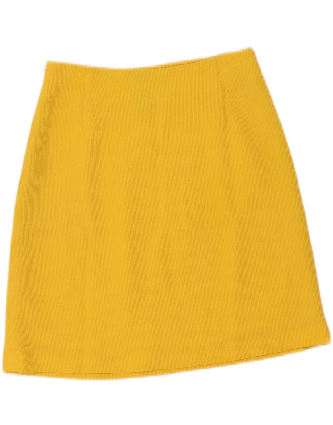 Vintage Damen A-Linienrock IT 42 Medium W28 Gelbes Polyamid